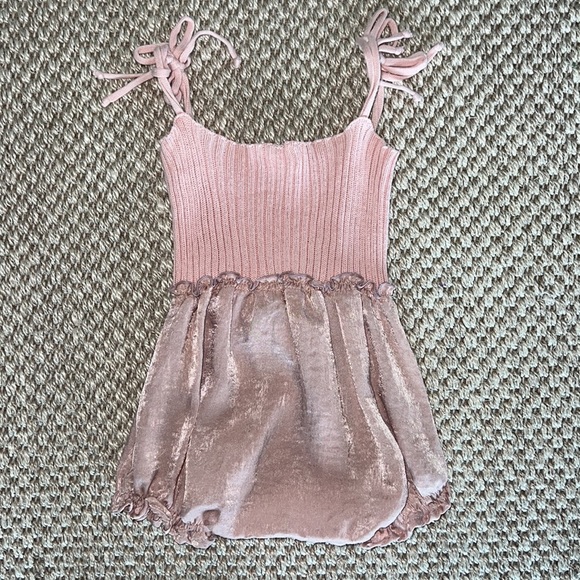 Violeta Federico Blush Pink Satin Romper size 24 months - Picture 5 of 6